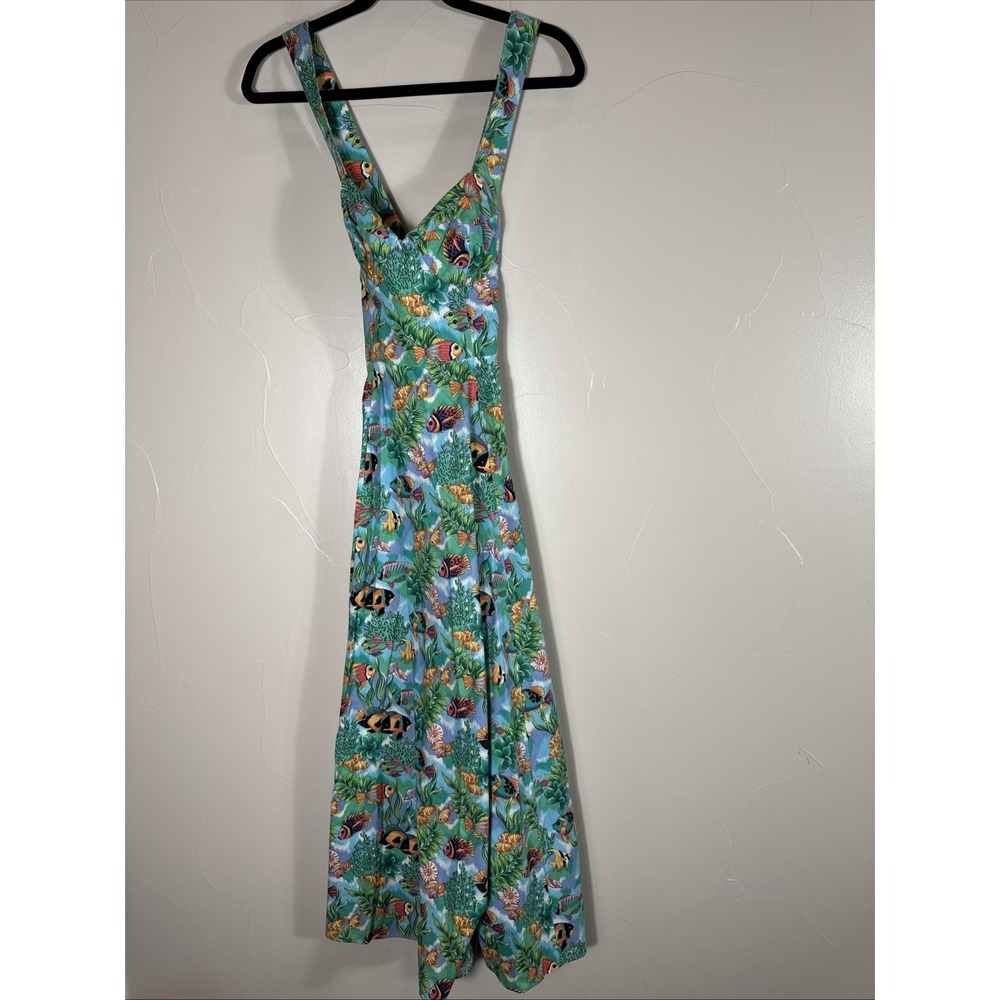 Geary Roark Dress Sleeveless Underwater Fish Underwire Bust Size 4